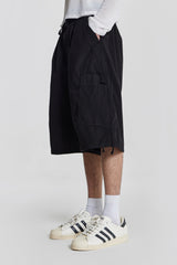Black Parachute Cargo Baggy Shorts