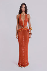 Naida Beaded Crochet Maxi Dress
