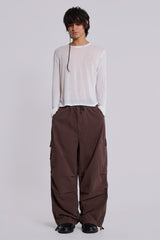 Brown Parachute Cargo Pants