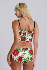 Scarlet Satin Corset Top