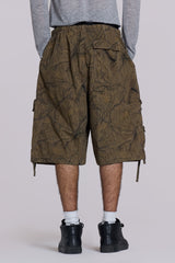 Forest Camo Parachute Shorts