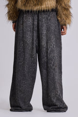 Charcoal Leopard Monster Joggers