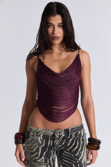 Lavinia Backless Fringe Top