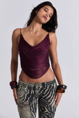 Lavinia Backless Fringe Top