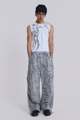 Snow Leopard Parachute Pants