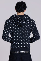 Mono Black Polkadot Hoodie