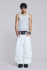 Grey Rib Longline Vest