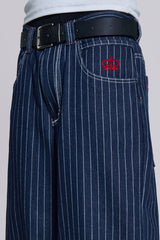 Navy Ollie Pinstripe XL Colossus Jeans