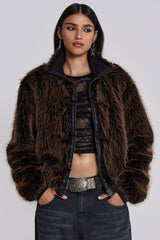 Brown Mendoza Faux Fur Jacket