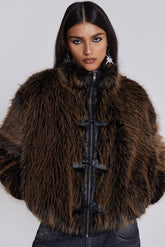 Brown Mendoza Faux Fur Jacket