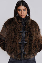 Brown Mendoza Faux Fur Jacket