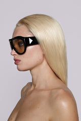 Noctra XL Stud Sunglasses in Amber