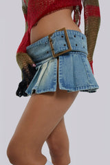 Ludlow Denim Mini Skirt