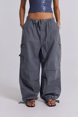 Vintage Grey Parachute Cargo Pants