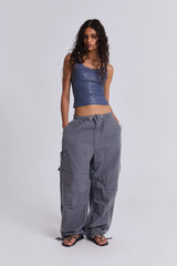 Vintage Grey Parachute Cargo Pants