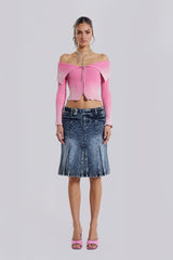 The Hills Denim Midi Skirt