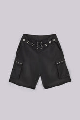 Black Eyelet Board Shorts