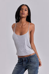 Aleya Beaded Top in Grey