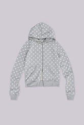 Grey Polkadot Hoodie