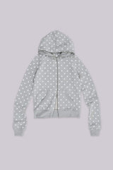 Grey Polkadot Hoodie
