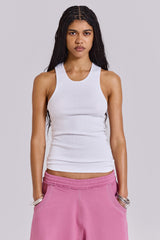 White Rib Longline Vest