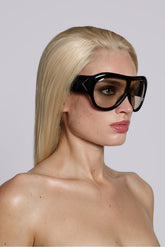 Noctra XL Stud Sunglasses in Amber