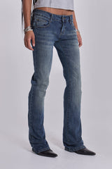 Cassia Cooper Bootcut Jeans in Mid Blue