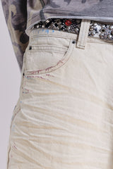 Ecru Paint Colossus Jeans