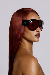 Noctra XL Stud Sunglasses in Damson
