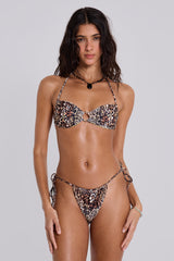 Raquel Leopard Reversible Ruched Bikini Top