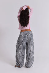 Snow Leopard Parachute Pants
