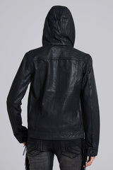 Bedrock Waxed Hooded Denim Jacket