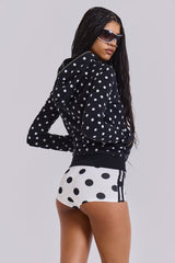 Mono Black Polkadot Hoodie