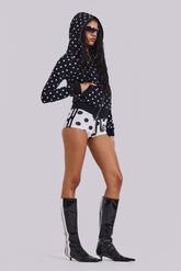 Mono Black Polkadot Hoodie