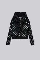 Mono Black Polkadot Hoodie