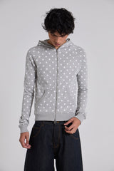 Grey Polkadot Hoodie
