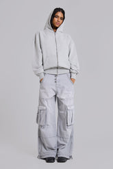 Grey Oversized Monster Hoodie