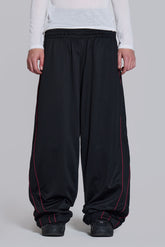 Black Mesh Vapor Tracksuit Bottoms