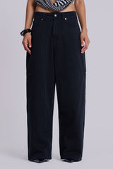 Black Pinstripe XL Colossus Jeans