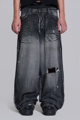 Black Eroded XL Colossus Jeans