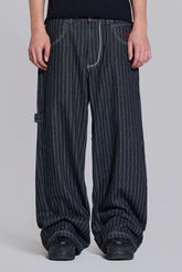 Black Ollie Pinstripe XL Colossus Jeans