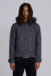Marl Military Hooded Jacket