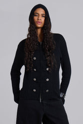 Hooded Military Knit Jumper