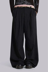 Black Pinstripe Goliath Suit Pants