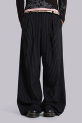 Black Pinstripe Goliath Suit Pants