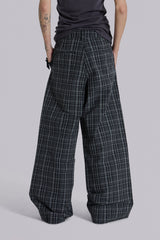 Black Check Goliath Suit Trousers