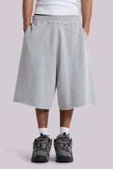 Grey Marl Monster Jogger Baggy Shorts