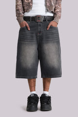 Washed Black Jumbo Jorts