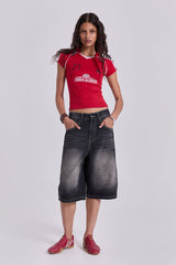 Washed Black Jumbo Jorts