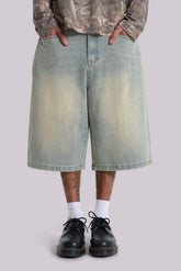 Light Wash Jumbo Jorts